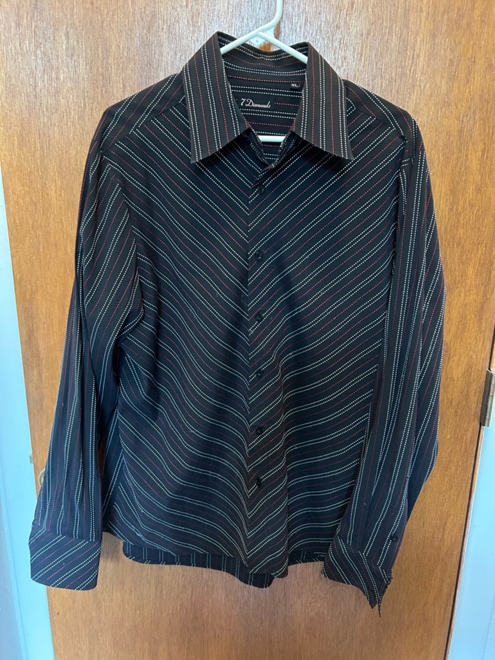 7 Diamonds Button Down Western Shirt - XL